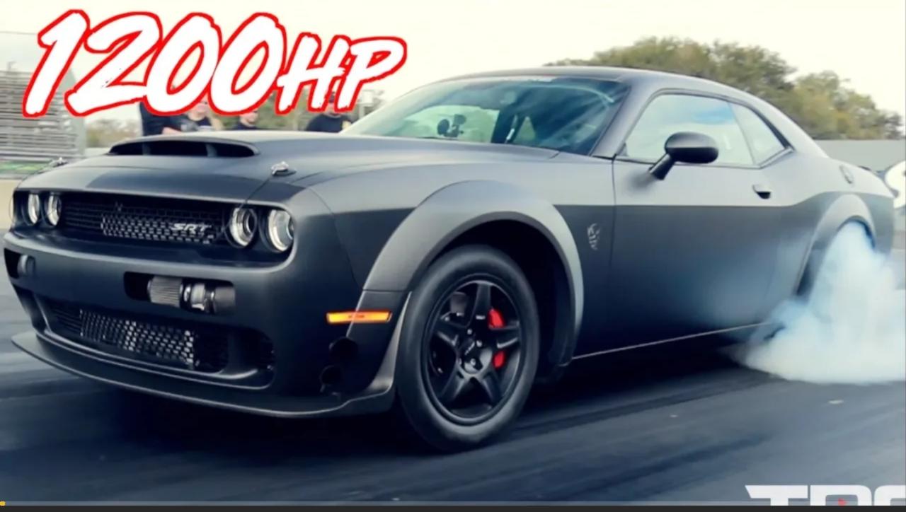 Carbon Fiber Twin Turbo Dodge Demon - 1200HP on Stock Engine! - Turbo ...