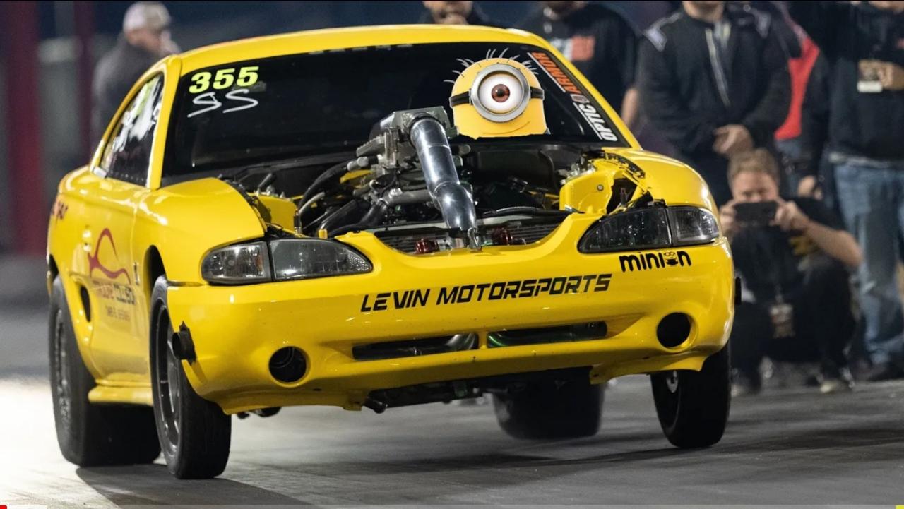 Quickest RWD Stick Shift Car in the World! (Minion Mustang) Turbo and