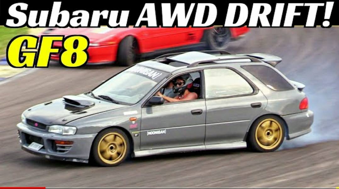 Subaru Impreza GF8 WRX STi AWD (4wd) Drifting & Powerslide! - 330Hp 2.0 ...