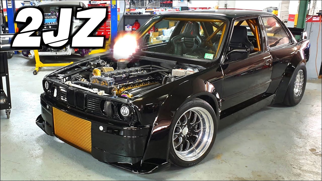 2JZ BMW E30 Widebody BRUTAL Highway Pulls - Turbo and Stance