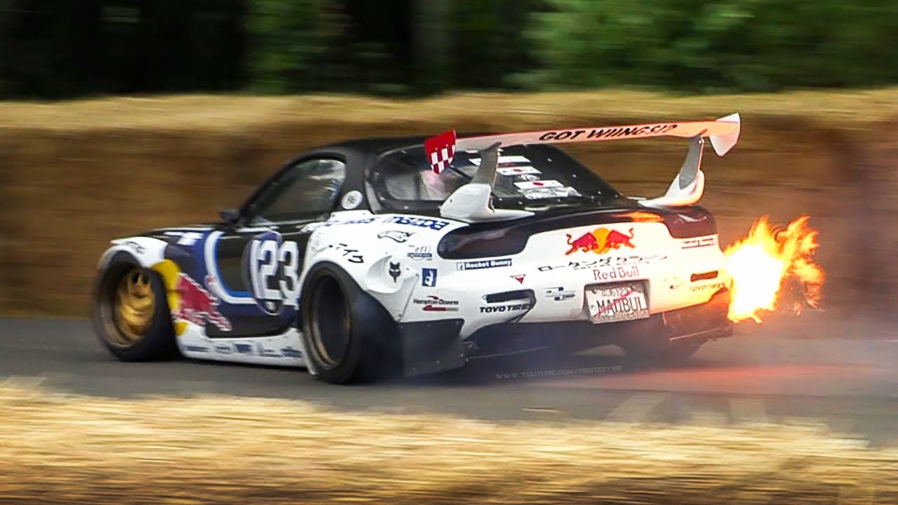 Mad Mike' Mazda RX 7 FD3S 'MADBUL' 4 Rotor 26B Drift Car Pure Sound